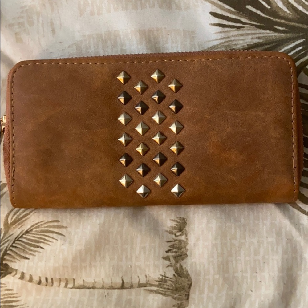 Brown wallet clutch